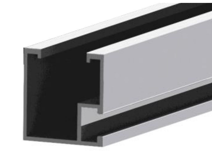 DualRack: Lite Rail 3550 mm - Silver